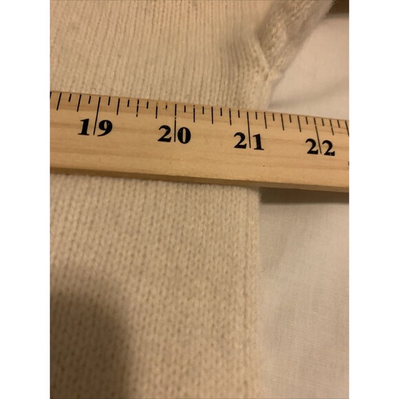 Madewell Star Pullover Sweater Cream 100% Merino Wool Women’s Large Cozy - Picture 11 of 12